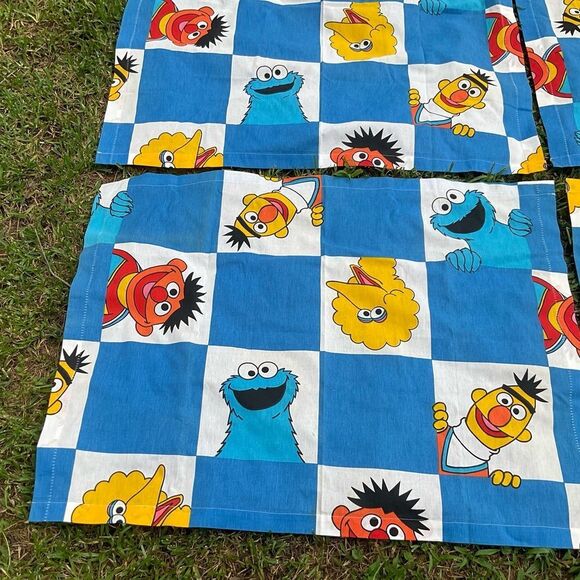 NEW Vintage 70s 80s SESAME STREET Muppets Kids Nursery Curtain Panels JP Stevens - Picture 4 of 11